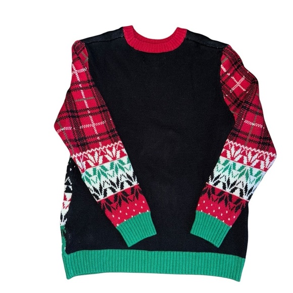 UGLY CHRISTMAS  SWEATER MENS SIZE LARGE “LET IT GLOW” REINDEER W/ SUNGL… - Picture 3 of 5